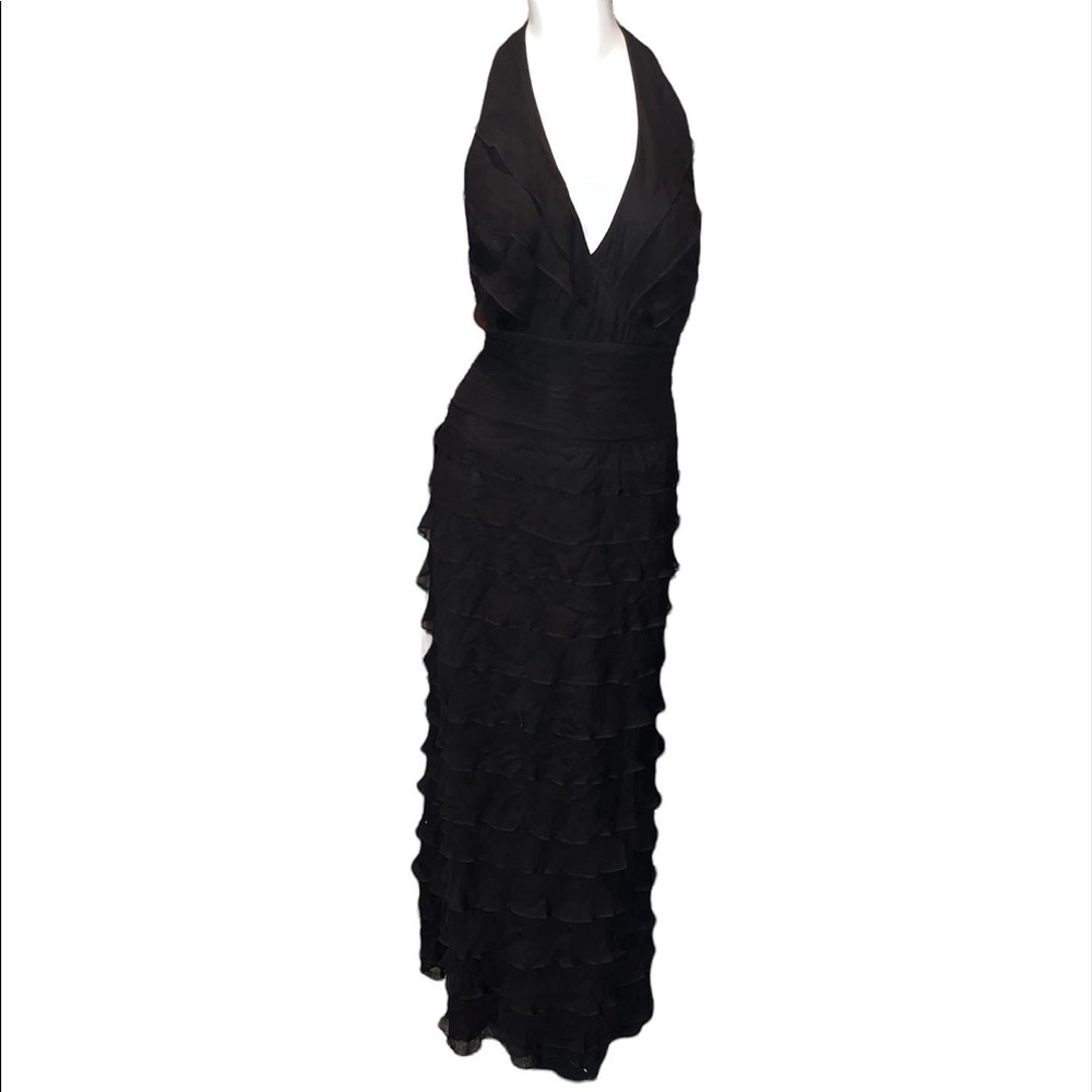 Tadashi Collection Black Ruffle Dress
